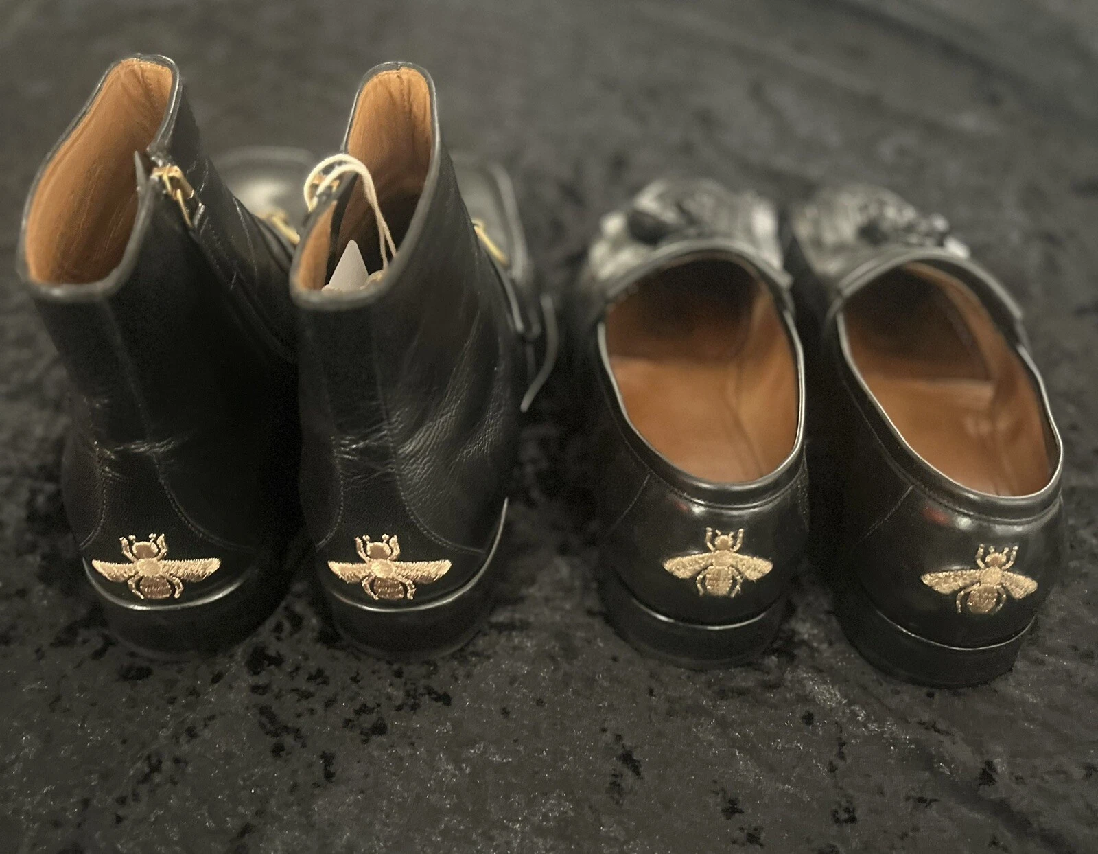 Bottes homme Gucci Horsebit avec détail d'abeille   également paquet mocassin gland d'abeille Gucci