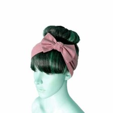 Dark Mauve Bow Headband. Bow Head Wrap. Soft Handmade Hair Wrap. Adult Hairband