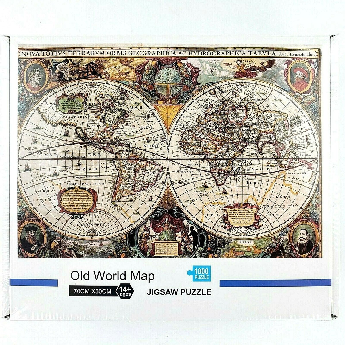 OLD WORLD MAP Jigsaw Puzzle (1000-Piece) Ages 14 + Unisex Puzzle