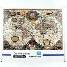 OLD WORLD MAP Jigsaw Puzzle 1000-Piece Ages 14 Unisex Puzzle Games