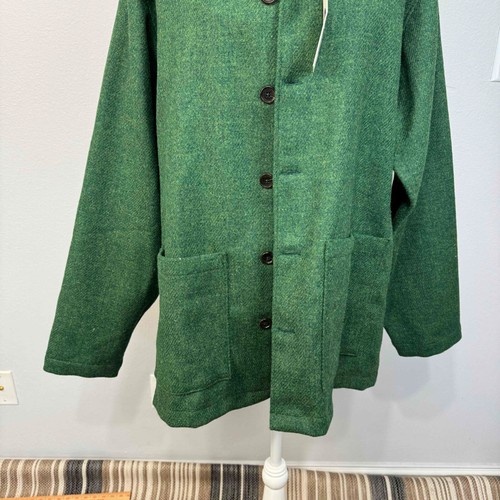 Universal Works Harris Tweed Mens Easy Over Jacket Pure New Wool Green Size XL - Picture 3 of 17