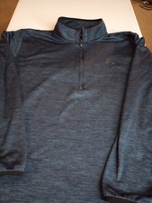 Under Armour Fleece Quarter 1/4 Zip Pullover Sweater Sweatshirt Blue 2 X-Large