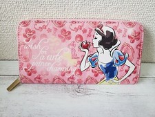 Disney Long Wallet Snow White Princess Round Fastener Pink