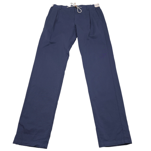 395 $ Eleventy royalblaue stückgefärbte schmale Passform plissierte Jogginghose Größe 32 - Bild 5 von 12