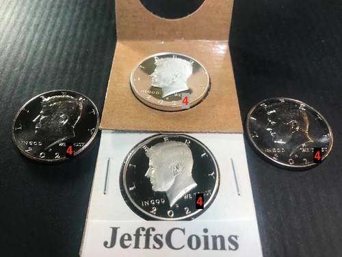 2024 PDSS Kennedy Half Dollar 2x Biz Strike + Clad & Silver Proof P D S S JFK - Bild 4 von 17