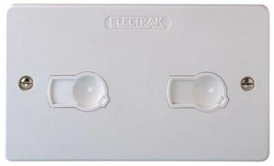 Electrak 2-fach Steckdose, 13A, Wandhalterung, 2-polig