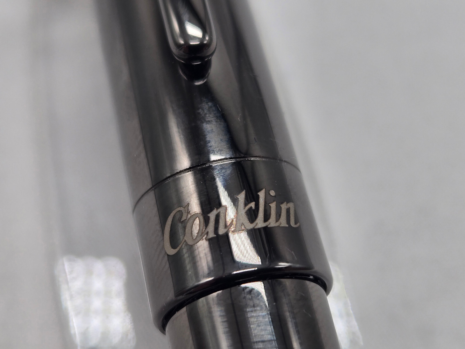 Conklin Mark Twain Gunmetal Crescent LTD ED (1898) FP - M Nib