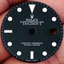 Rolex Black Dial For Explorer 2 Model Ref 16570 & 16550 Luminova