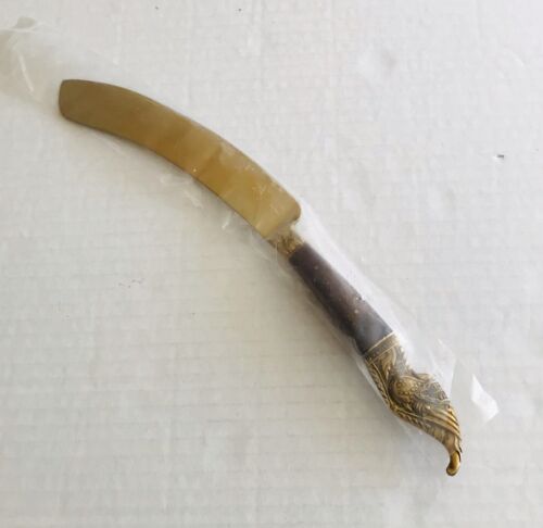 Brass and Wood Flatware Thailand Dragon Tip Cake Knife - Picture 2 of 5