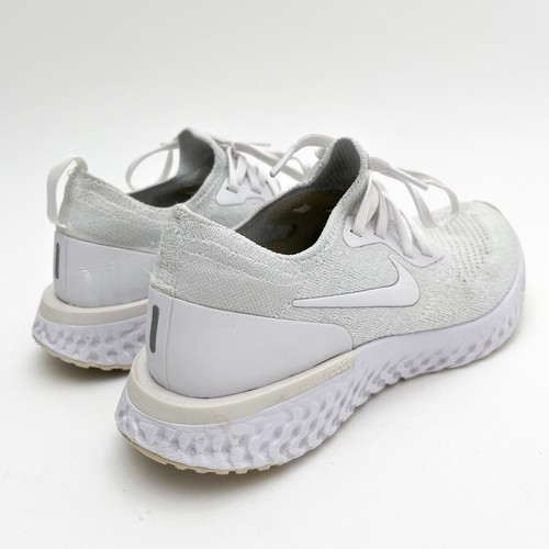 Nike Epic React Flyknit Triple White Womens US 7 Sneakers Shoes AQ0070-102 - Picture 6 of 18