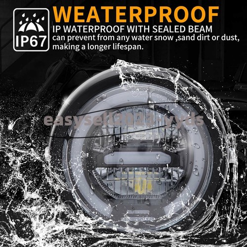 Universal Motorcycle Headlight 5.75"LED Round Hi/Lo DRL For Harley Sportsters - Picture 18 of 20