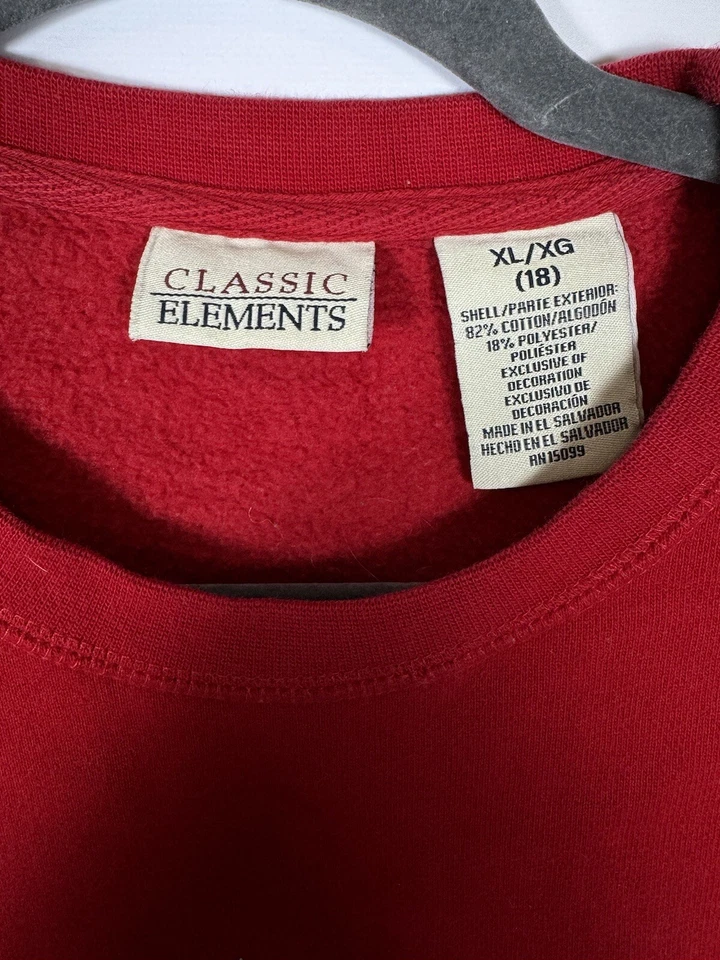 Suéter Vintage Clásico Elementos Navidad Mujer Talla XL Rojo Muñeco de Nieve Foto 3 de 4