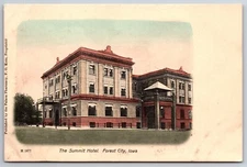 Forest City Iowa~ Summit Hotel Vignette~We have Big Dances in Dining Room~c1905