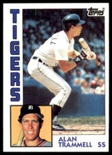 1984 Topps Cards Alan Trammell Detroit Tigers #510