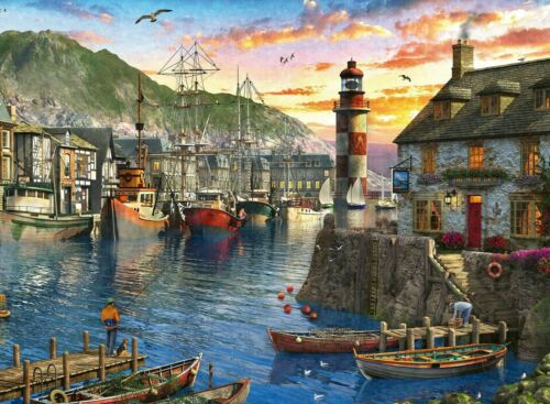 Ravensburger 500 piece jigsaw puzzle Sunrise At The Port New & Sealed - Picture 2 of 2