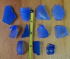 (11 Pieces) Irregular Cobalt Blue Genuine Beach Sea Glass Natural Surf Tumbled