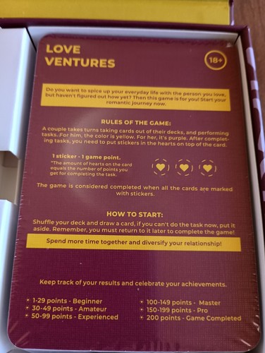 Love Ventures A Leisure Guide For Couples Relationship Adult Game Edades 18+ - Imagen 10 de 18