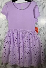 Wonder Nation Girls lavender touch tutu dress Size XL 14-16 Short Sleeve