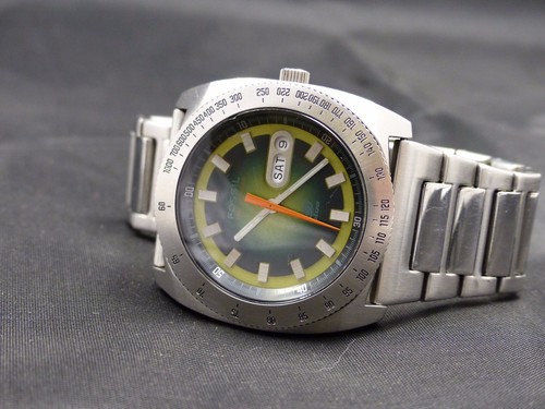 Increíble llamativo Fossil Blue 100M de colección, ¡combinación de colores muy trasera!¡! - Imagen 4 de 10