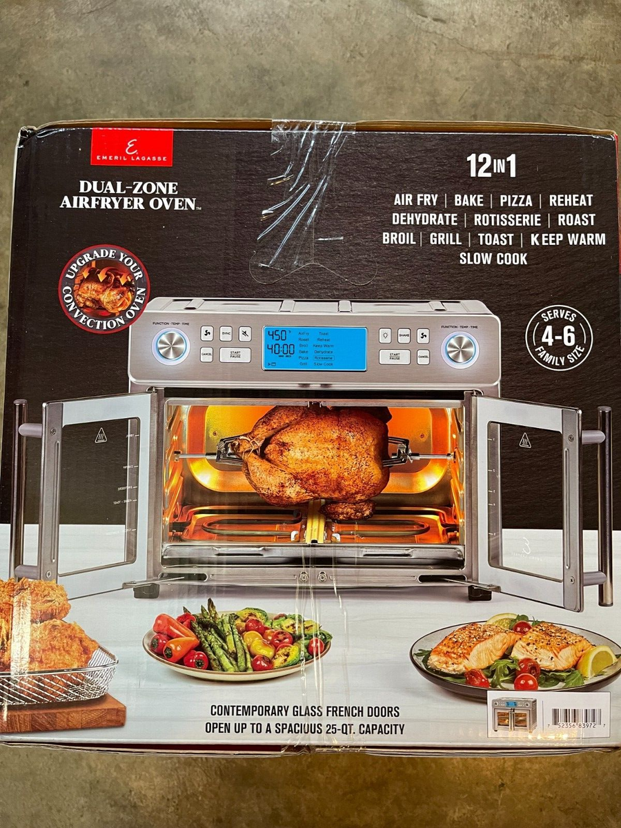 New Emeril Lagasse French Door Dual Air Fryer Oven EFDDZ