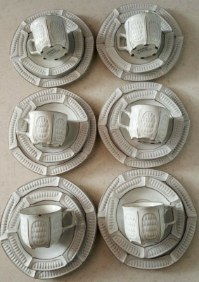 NEU   MELITTA Friesland Ceracron Boutique Reiskornrelief Kaffeeservice 6x Gedeck