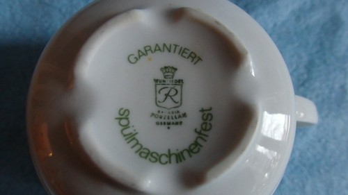 Retsch, Wunsiedel, 1 Kaffeetasse + Untertasse, Blumendekor, blau/grün - Bild 3 von 7
