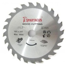 Image of Spartacus Wood Cutting Saw Blade 165 mm x 24 Teeth x 20mm Skil 140 1854