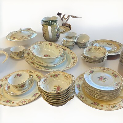 National China Made In Japan Vtg 7 Piece Place Setting For 8 With