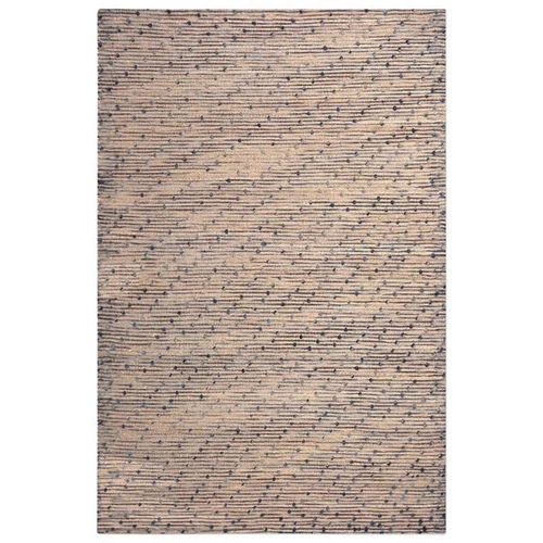 Uttermost Imara 60x96" Coastal Hand Woven Wool Rug in Navy Blue and Natural - Picture 1 of 3