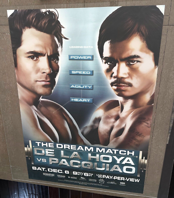 【未使用品】デラホーヤvsクォーティ　ボクシングポスター 2008 Oscar De La Hoya vs Manny Pacquiao Boxing DREAM MATCH Poster