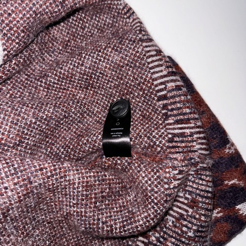 Rag & Bone Sarah Cardigan Buttons Alpaca Blend Jacquard Grey Leopard Multi L;NWT - Picture 11 of 13