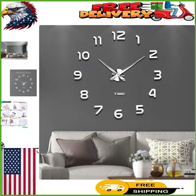 Environmentally Friendly Frameless DIY 3D Wall Clock - Perfect for Home Offices