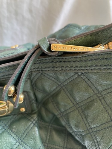 Marc Jacobs Umhängetasche gesteppt Leder - Stam altgrün mit Goldkette - Bild 17 von 23