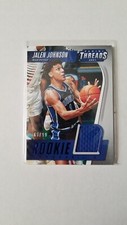Jalen Johnson RC 2021 Panini Threads Blue Jersey 65/99 Hawks #TRM-JJ Duke