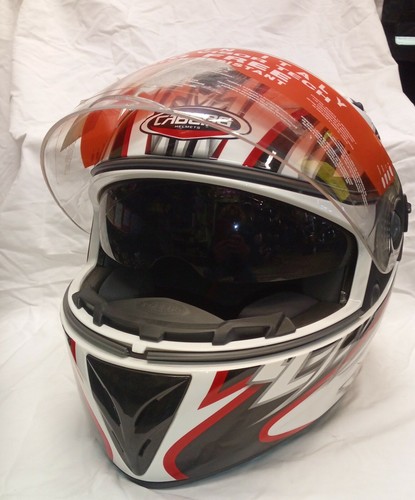 CASCO INTEGRALE CABERG V2R ZENITH COL. BIANCO/ROSSO/NERO TG S | eBay