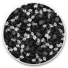 2 x Vinyl Stickers 25cm (bw) - Pretty Floral Pattern Green  #36463