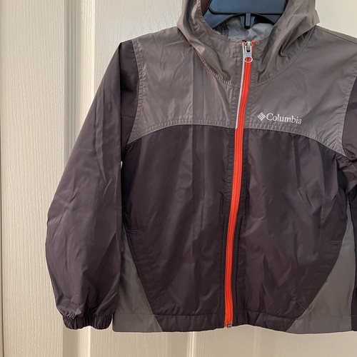 Columbia Glennaker Hooded Rain Jacket Windbreaker Shell Gray Boys Size XXS 4-5 - Picture 3 of 10