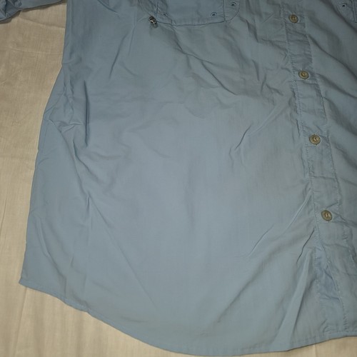 Columbia OmniShield Blood N Guts Vented Fishing Shirt Blue XL Polyester Beach - Picture 8 of 23