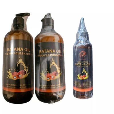The Miracle Oil Batana Öl Shampoo, Conditioner und Batanaöl (3er Pack)