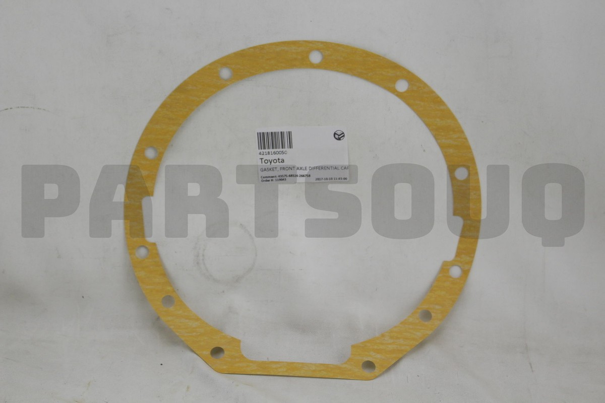 4218160050 Genuine Toyota GASKET, FRONT AXLE DIFFERENTIAL CARRIER