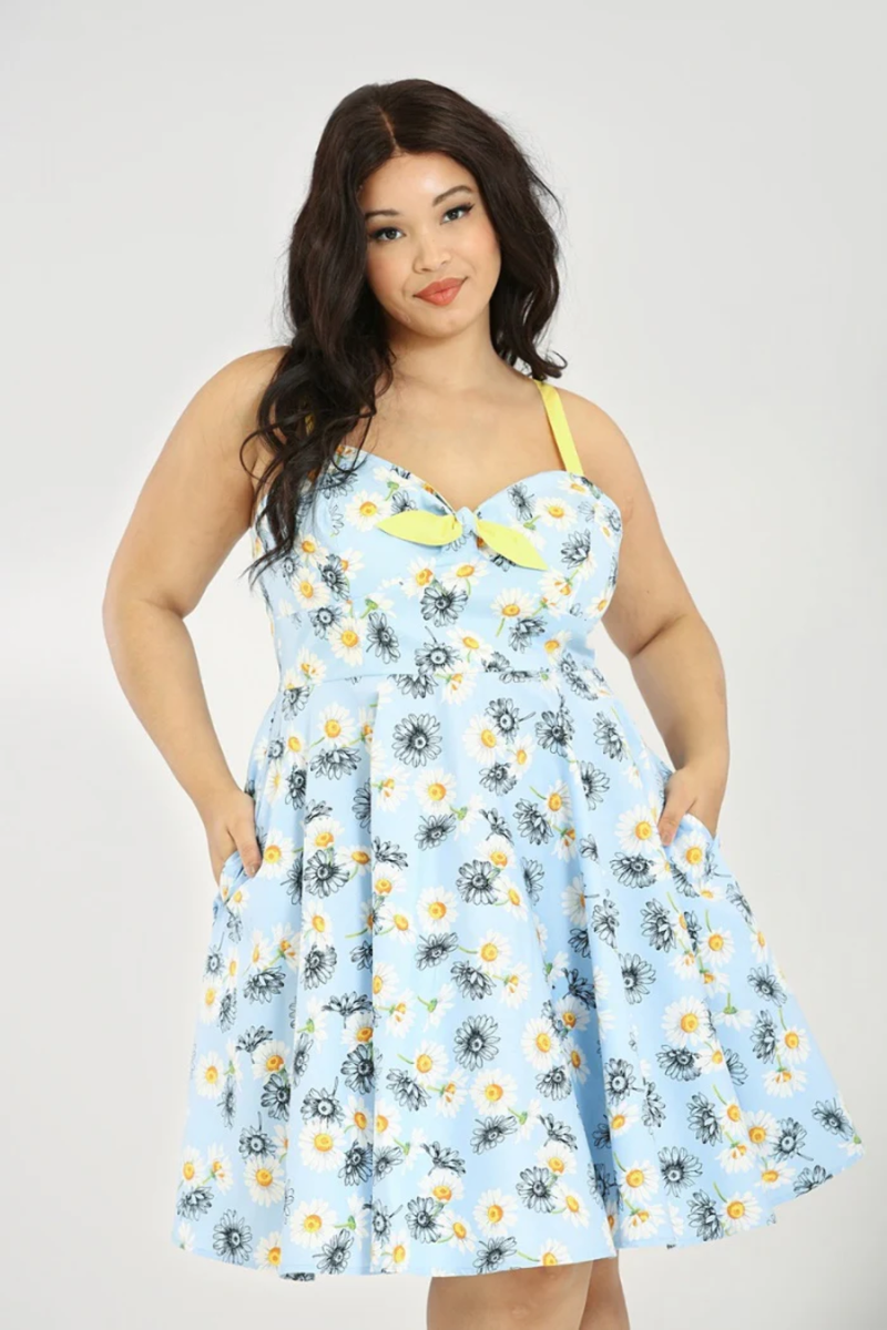 Daisy Mid Dress Hell Bunny Blue Floral Flower 16-22 XL-4XL Swing Vintage 50s | eBay Daisy Mid Dress Hell Bunny Blue Floral Flower 16-22 XL-4XL Swing Vintage 50s | eBay