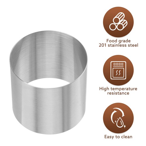 12 Pcs Cake Mold Stainless Steel Round Mousse Ring Molds for Baking Travel - Picture 8 of 12