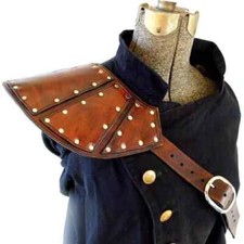 Medieval Renaissance Leather Shoulder Armor Viking Spaulders Knight