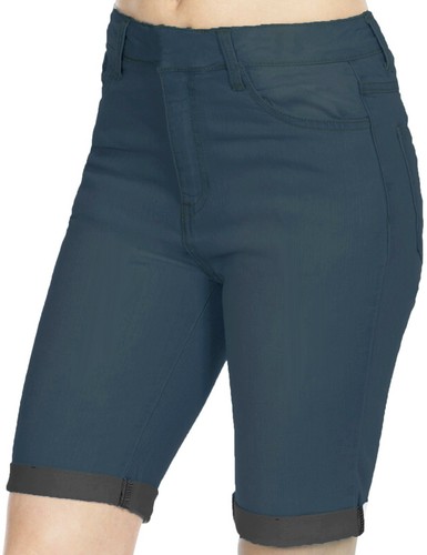 Pantalones cortos de mezclilla hasta la rodilla de color azul descolorido para niñas damas Jeggort - Imagen 5 de 7