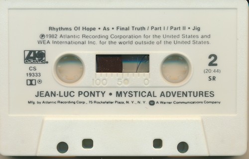 Jean-Luc Ponty mystical adventures 1982 US Cassette EX - Picture 2 of 4