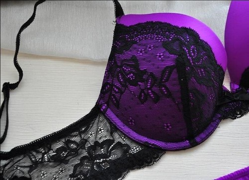 Reggiseno donna pizzo e mutandine intimo reggiseno push up set 32-42ABC lingerie bralette - Foto 29 di 37