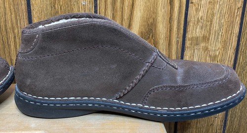 UGG schokobraune Herren-Slipper mit hohem Schlitz und Gummisohle Größe 10 - Bild 7 von 10