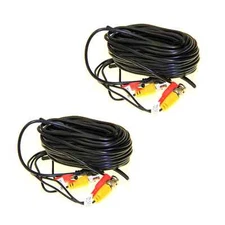 Lot 2 45FT CCTV Video Security Surveillance Camera BNC Cable +DC Power Cable