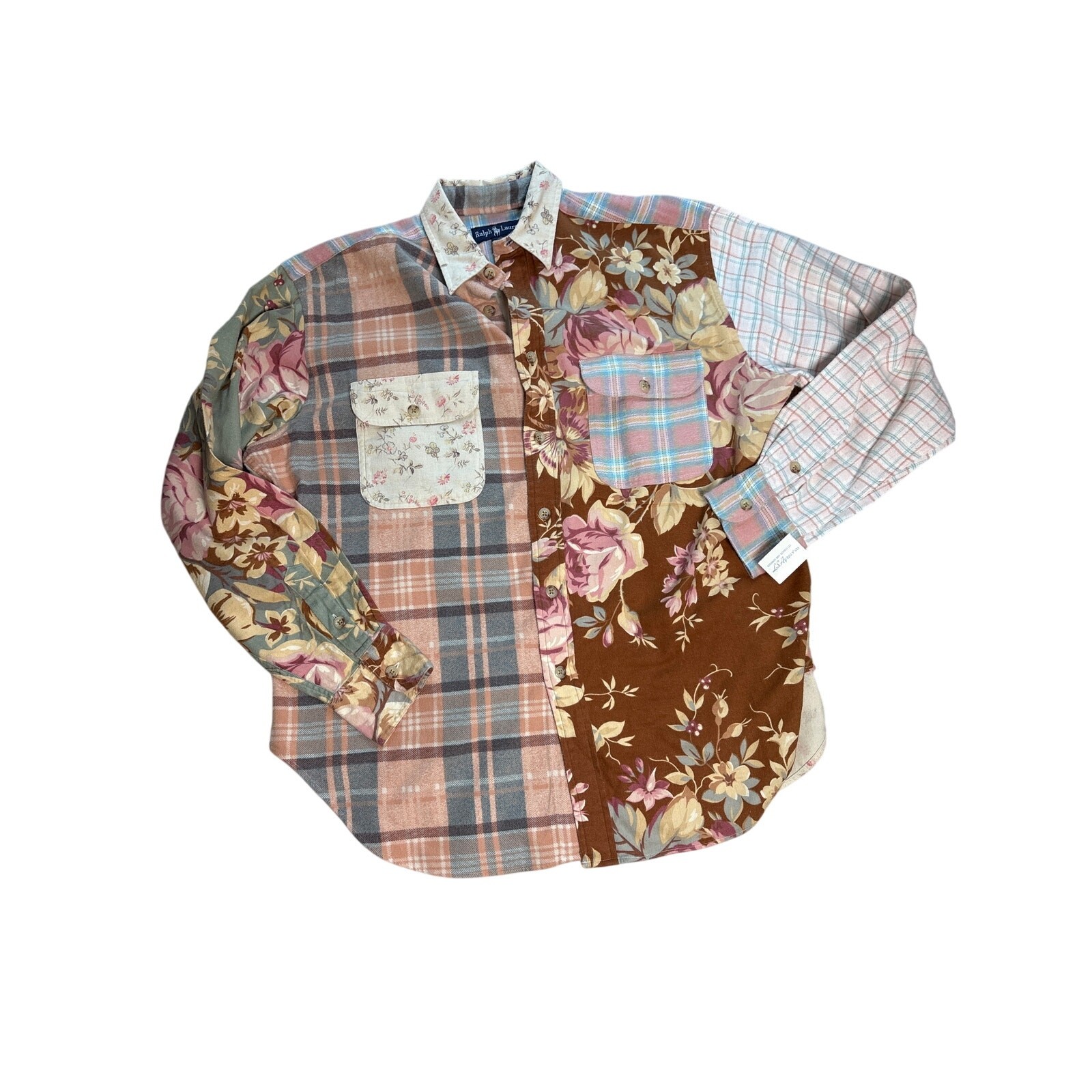 Vintage Rare Polo Ralph Lauren Patchwork Cotton Skirt Set NWT image 10