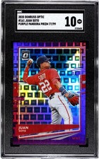 2020 Panini Donruss Optic Juan Soto SGC 10 Gem Mint Purple Pandora Prizm /99